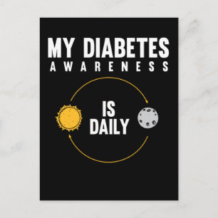 Carte Postale Sensibilisation au diabète de type 1 T1D diabétiqu