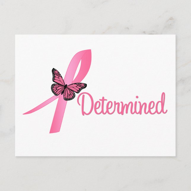 Carte Postale Sensibilisation déterminée au cancer du sein (Devant)