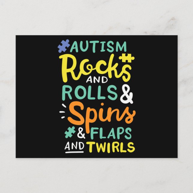 Carte Postale Sensibilisation sur l'autisme T-shirt116 (Devant)