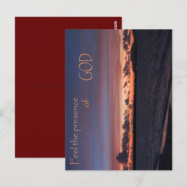 Carte Postale Sentez la présence de DIEU (Devant / Derrière)