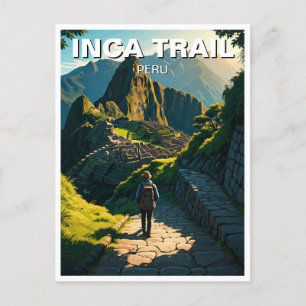 Carte Postale Sentier Inca Pérou Randonnée Machu Picchu