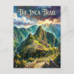 Carte Postale Sentier inca vers Machu Picchu Pérou
