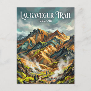 Carte Postale Sentier Laugavegur en Islande
