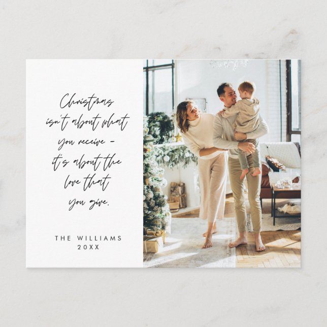 Carte Postale Sentimental, Joyeux Noël, Photo de famille (Devant)