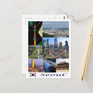 Carte Postale Séoul - Corée du Sud - Mosaïque -