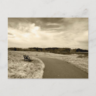 Carte Postale Sepia Bench