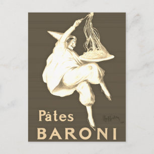 Carte Postale Sepia Pates Baroni Cappiello Publicité Vintage