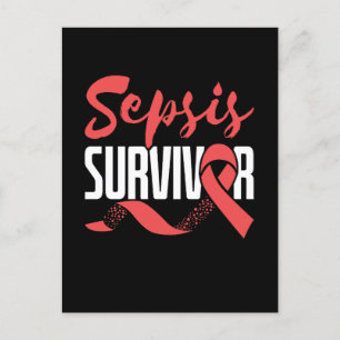 Carte Postale Sepsis Survivor Warrior Fighor Awareness Moth
