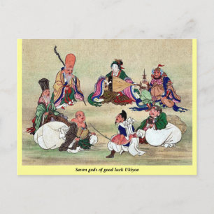 Carte Postale Sept dieux de bonne chance Ukiyoe