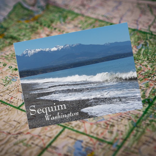 Carte Postale Sequim, Washington Photo de voyage (In Situ Map)