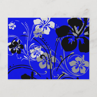 Carte postale Sérénade tropicale (bleue)