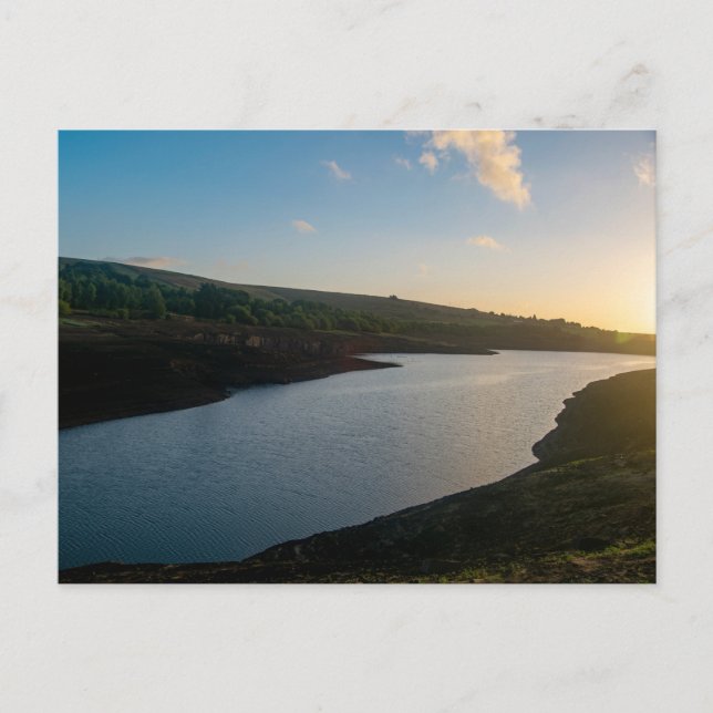 Carte Postale Sérénité d'une heure d'or au réservoir Baitings (Devant)