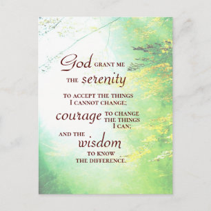 Carte Postale Serenity Prayer