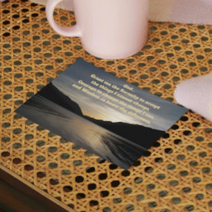 Carte Postale Serenity Prayer Lac Sunset Silhouette