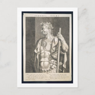 Carte Postale Sergius Galba Empereur de Rome 68 ap. J.-C. gravé