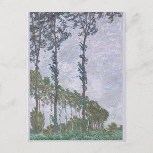 Carte Postale Série d'effets du vent de peupliers Claude Monet