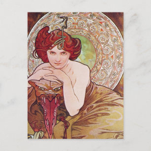 Carte Postale Serpent Art Nouveau