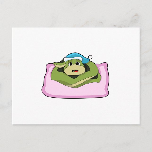 Carte Postale Serpent au coucher avec casquette (Devant)