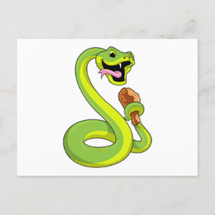 Carte Postale Serpent au poulet
