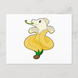 Carte Postale Serpent avec banane