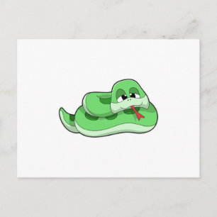 Carte Postale Serpent avec des taches vertes