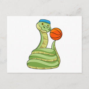 Carte Postale Serpent de basketball
