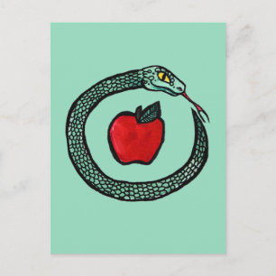 Carte Postale Serpent et Pomme                                  