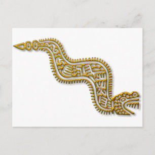Carte Postale Serpent-or maya