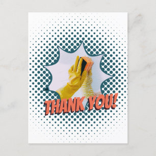 Carte Postale Service de nettoyage de la maison Merci promotionn