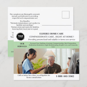 Carte Postale Service de soins à domicile Promotion ou marketing