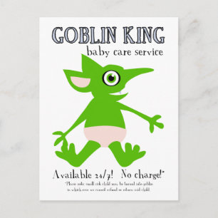Carte Postale Service de soins pour bébés Goblin King