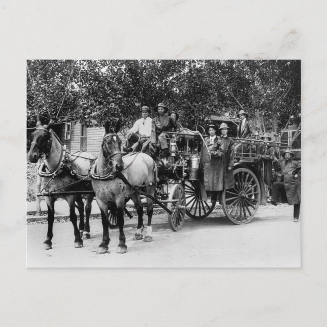 Carte Postale Service d'incendie de Wenatchee, 1911 (Devant)