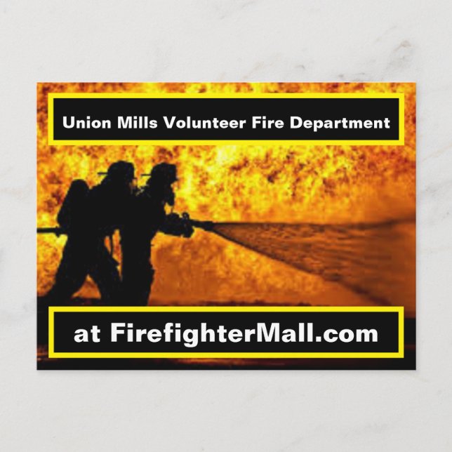 Carte Postale Service d'incendie volontaire de Union Mills (Devant)