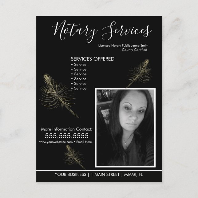 Carte Postale Services de notaire Circulaire d'affaires de photo (Devant)
