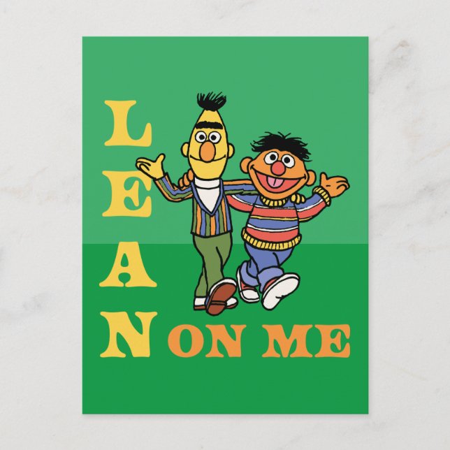 Carte Postale Sesame Street | Bert & Ernie Lean on Me (Devant)
