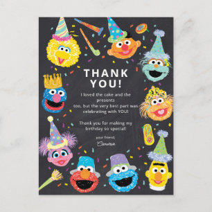 Carte Postale Sesame Street Confetti Joyeux anniversaire