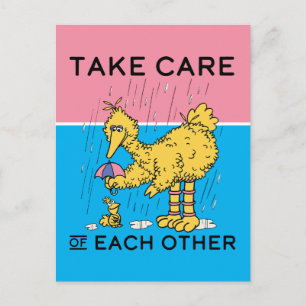 Carte Postale Sesame Street   Gros Oiseau Prenez soin les uns de