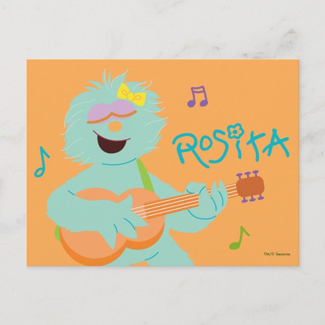 Carte Postale Sesame Street | Rosita Playing Guitar (Devant)