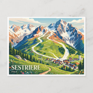 Carte Postale Sestriere Italie