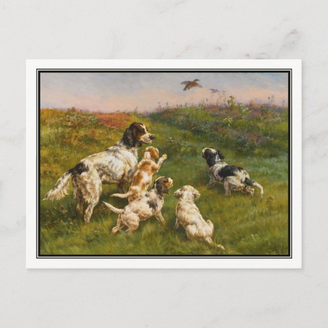 Carte Postale Setter and Pups par Edmund Henry Osthaus (Devant)
