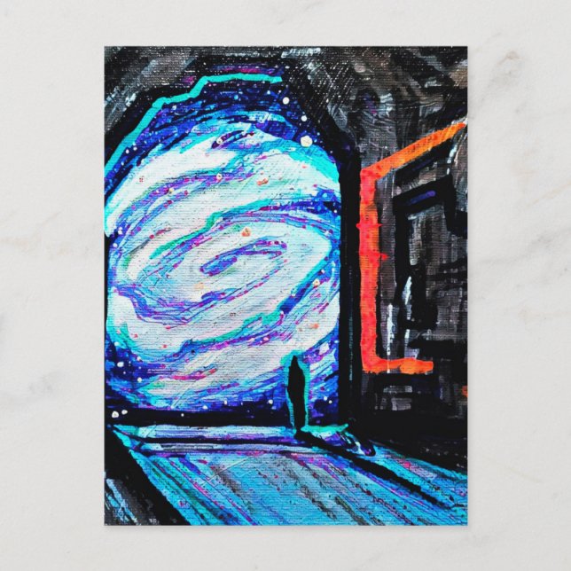 Carte Postale Seul avec l'abîme brillant (Devant)