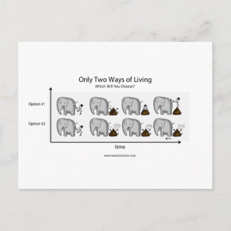 Carte Postale Seulement deux façons de vivre
