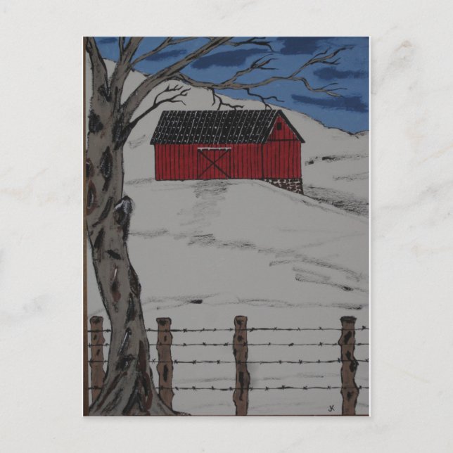 Carte Postale Seulement un jour d'hiver (Devant)