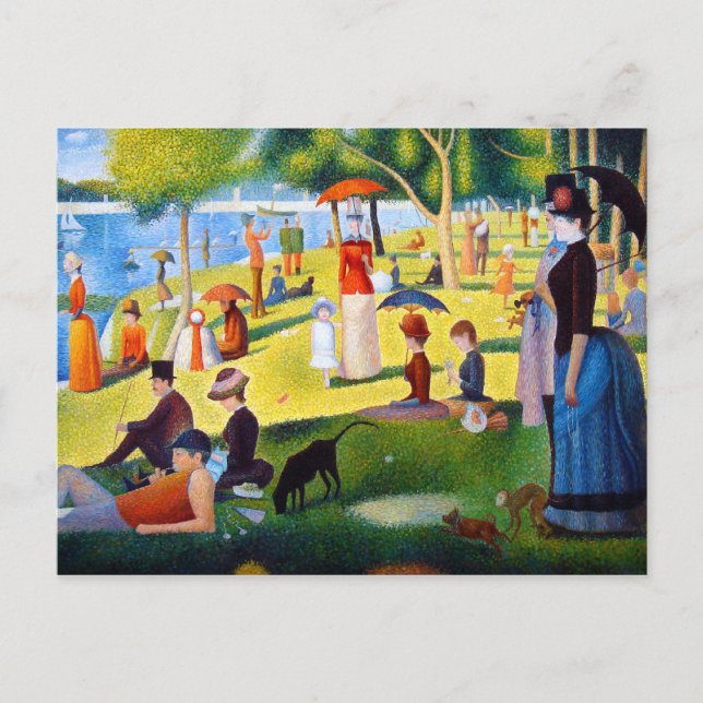 Carte Postale Seurat : Un dimanche à La Grande Jatte (Devant)