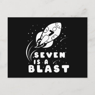 Carte Postale SEVEN EST UNE EXPLOSION 7e Anniversaire Garçon Ann