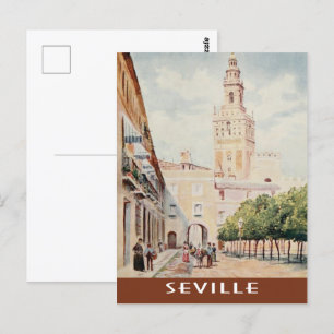 Carte Postale Séville, Espagne Place vintage
