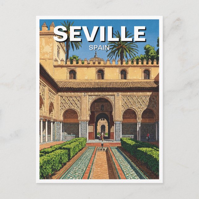 Carte Postale Séville Espagne Real Alcazar (Devant)