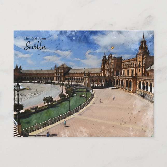 Carte postale Seville Plaza de Espana (Devant)
