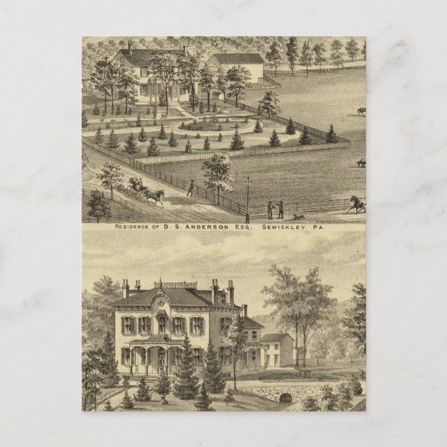 Carte Postale Sewickley Pennsylvanie (Devant)