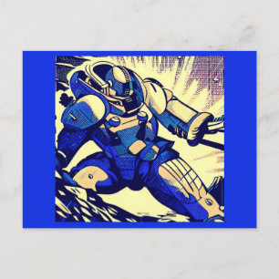 Carte Postale SF - Héros Anime Woodcut 4